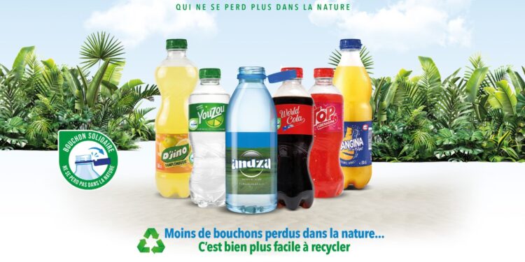 Communiqué : bouchons solidaires, le Groupe Castel fait le grand saut dans sa lutte contre la pollution plastique au Gabon